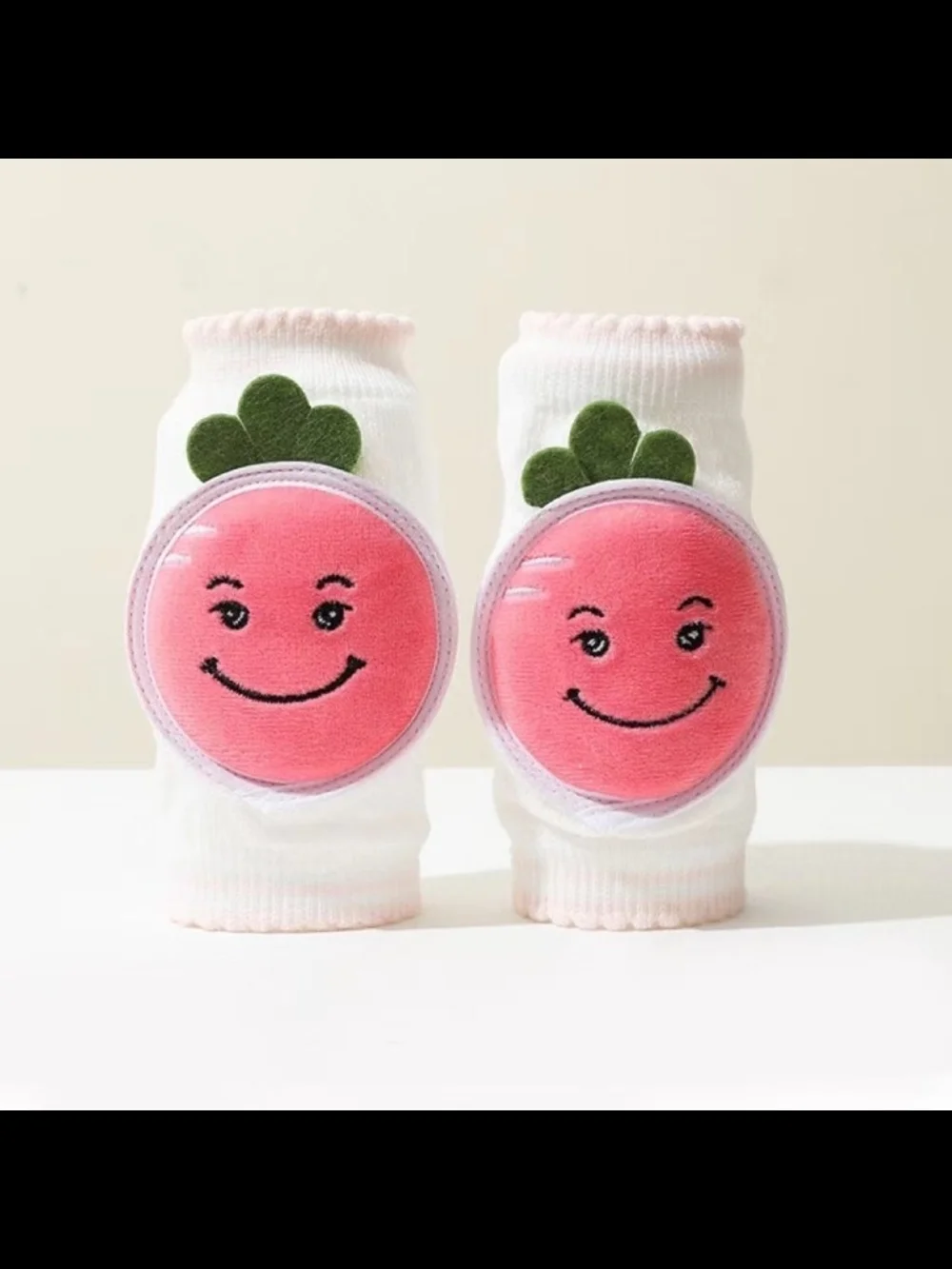 Kids Pink Fruit Smile Knee Protectors Set